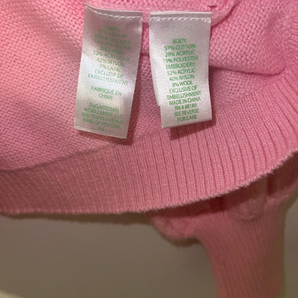 Lilly Pulitzer pink floral Laletta sweater - Picture 6 of 7